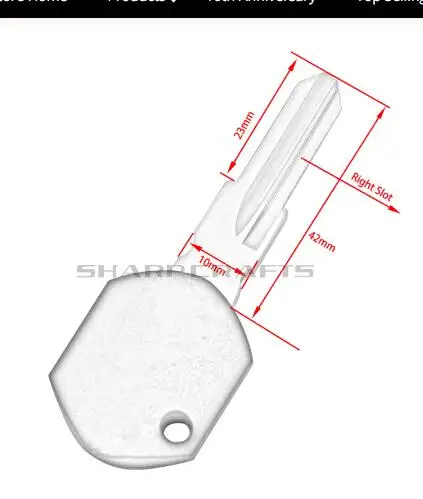 Motorcycle Keys Accessories Black / Red Motorcycle Blank Key Uncut Blade For KTM DUKE 125 250 390 690 990 Motorbike Racer