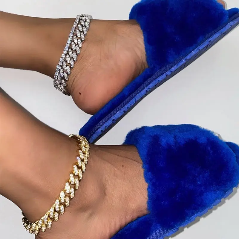 Flatfoosie Fashion Bling Iced Out Rhinestone Anklet for Women Gold Silver Color Cuban Link Anklet Barefoot Sandals Foot Jewelry Flatfoosie Fashion Bling Iced Out Rhinestone Anklet for Women Gold Silver Color Cuban Link Anklet Barefoot Sandals Foot Jewelry