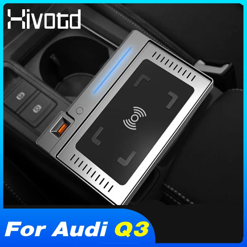 Qi Wireless Charger For Audi Q3 Accessories 2019 2020 2021 15w Fast