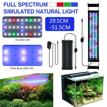 

Supers Slim Waterproof LED Aquarium Light Full Spectrum for Freshwater Fish Tank Plant Marine Lamp Decor 40/60/80/100/120cm