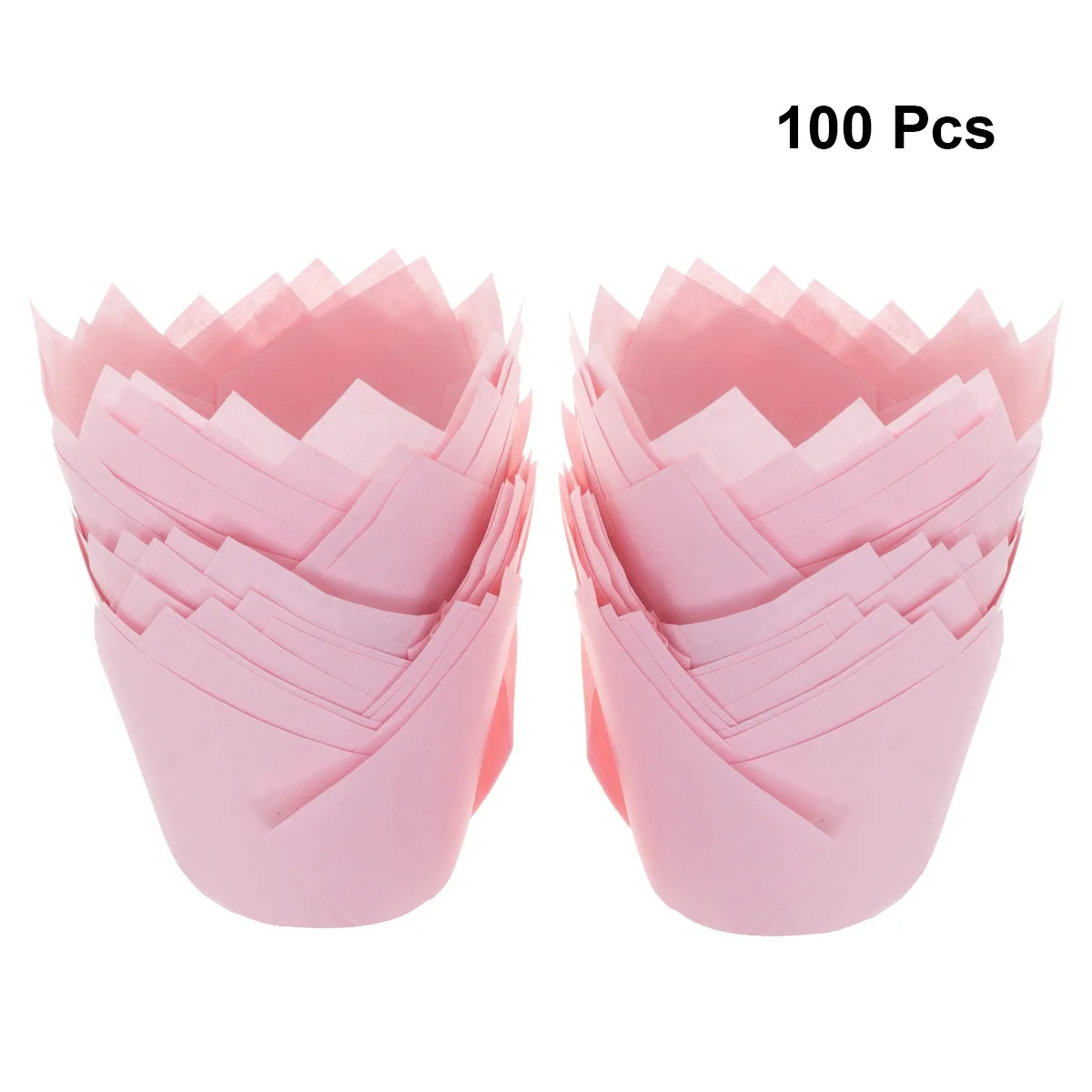 

100 Pcs Cupcake Wrappers Liners Tulip Shape Muffin Cases Cake Paper Cup Party Favors Cake Decorating Supplies