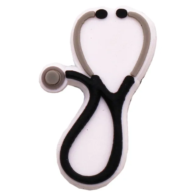31 Kinds of Fitness Medical Food Shoe Charms Accessories Cute Animals PVC Shoe Decoration for Croc jibz Kids Party X-mas Gifts Stethoscope