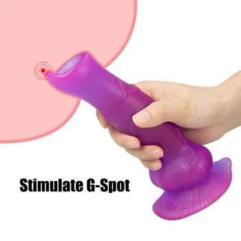 Simulation Dog Penis Huge Dildos Soft Anal Plug Phallus with Suction Cup Stimulate Vagina and Anus Big Dick Sex Toys for Women 6