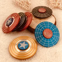 Игрушка для снятия стресса Спиннер из алюминиевого сплава Капитан Америка Человек-паук наконечник пальца гироскопические декомпрессионные игрушки