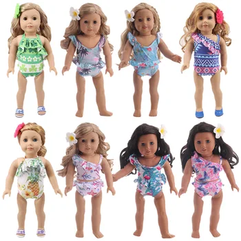 

Doll Clothes Mermaid Unicorn Flamingo Swimsuit Bathing Swimwear For 18 Inch American&43 Cm Baby New Born Girl`s Toy Generation