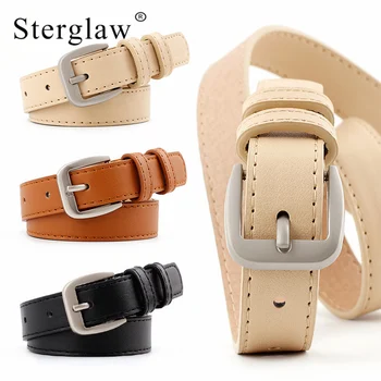 

105x2.4cm New ladies black decorative waist belt for women jeans casual silver pin buckle belt woman Female cinturon mujer N260