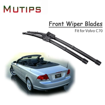

1Set Rubber Car Front Wiper Blade Kit For Volvo C70 2013 2012 2011 2010-2006 Windscreen Original Wiper Accessories