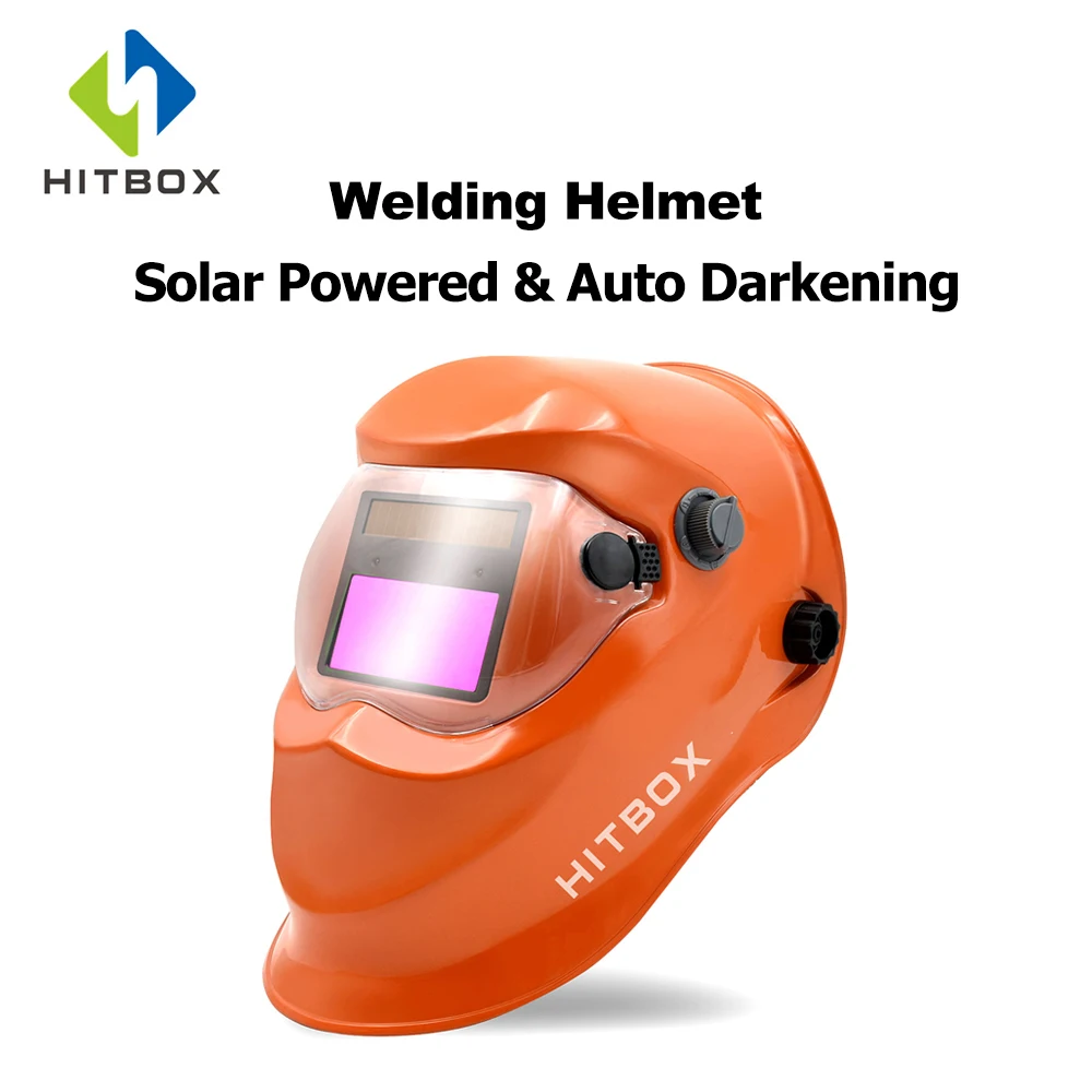 HITBOXWeldingHelmetSolarPoweredAutoDarkeningHoodwithAdjustable