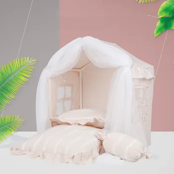 

Portable Dog House Foldable Winter Warm Pet Bed Nest Tent Cat Puppy Kennel Four Seasons Princess Beds Pet Delicate pet Houses