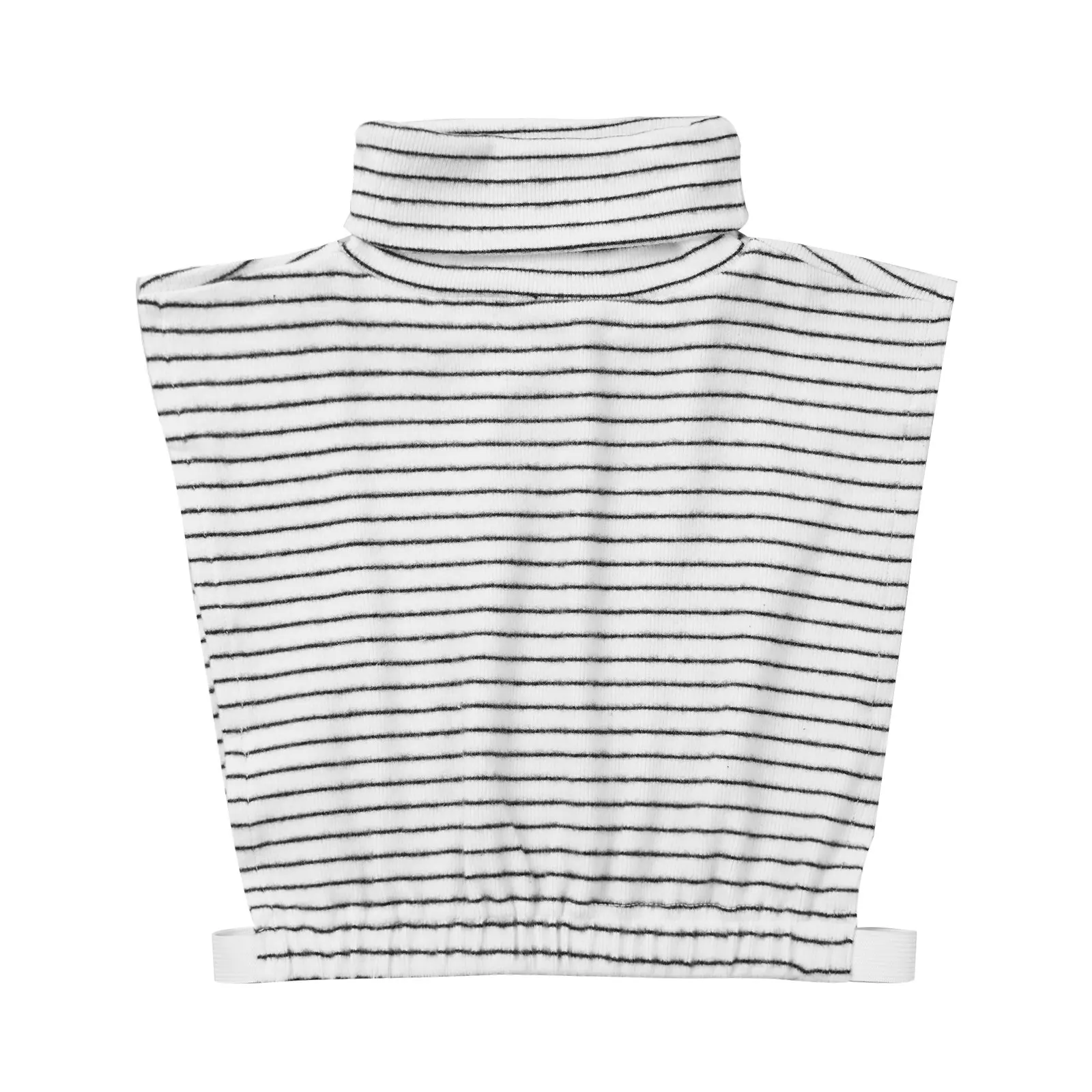 

Women Korean Blouse Shirt Fake Collar Knit Autumn Winter Neck Warmer Striped False Neck Cover Detachable Turtleneck Faux Collar