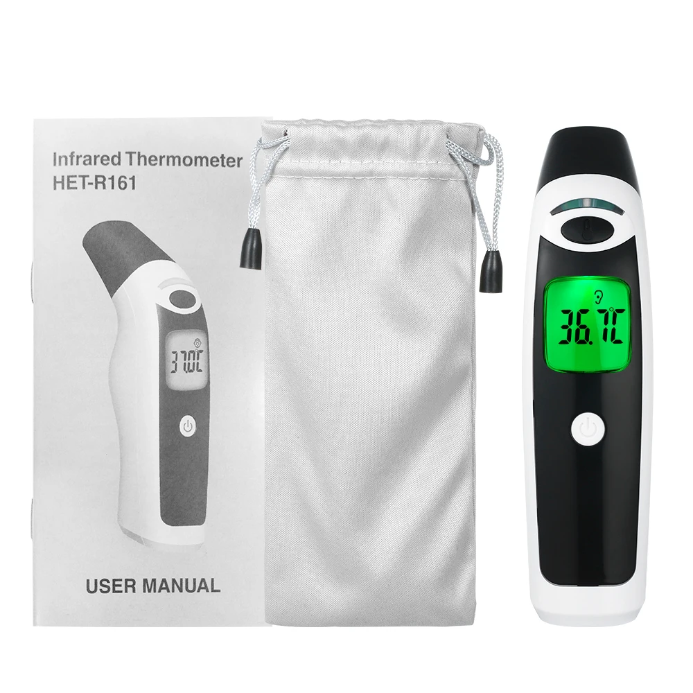 Детский инфракрасный термометр двойной режим цифровой лоб ушной термометр для измерения температуры Высокая точность ЖК-дисплей
