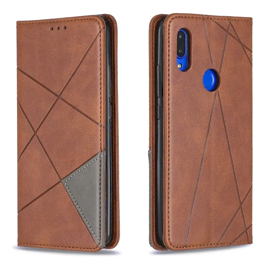 Brown Винтажный кожаный чехол-бумажник для xiaomi Redmi Note 7 7A, чехол-держатель для карт, магнитный чехол-книжка с подставкой для xiaomi Redmi 7 - Цвет: Brown