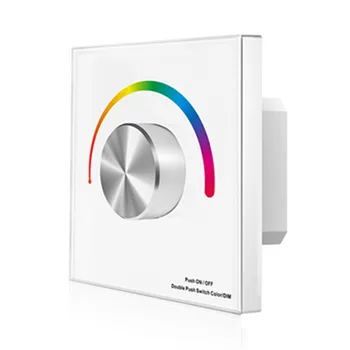 

85-265VAC 1 Zone RGB Wall Mounted Rotary Panel T13-K 1 zone RGB DMX512 panel master