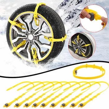 

Upgrade 175-285cm Universial Car Snow Chains Wheel Tyre Tire Anti-skid Chains Winter Use TPU Nylon Beef Tendon Off-road Vehicle