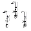 KEMAIDI Matte Black Rainfall Shower Faucet Set Single Lever Bathtub Shower Mixer Faucet & Storage Shelf  Shower Mixer Water Tap ► Photo 2/6