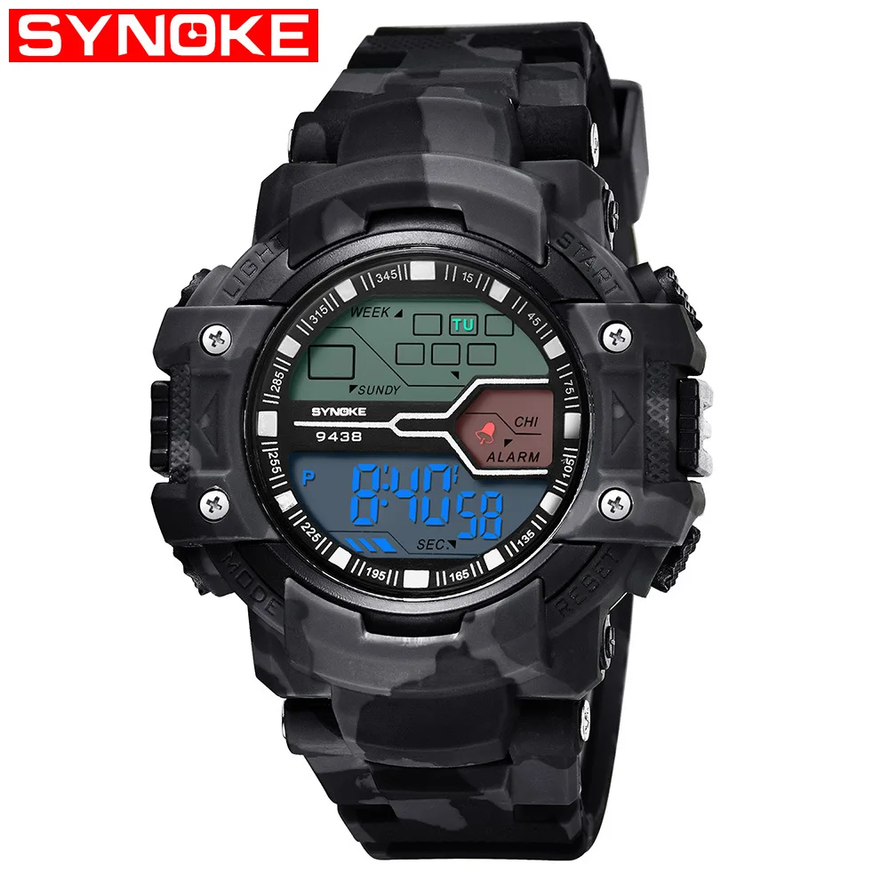 

Synoke SYNOKE Army Style Watch Color New Style Outdoor Sports Electronic Watch Waterproof Fashion Sports Watch