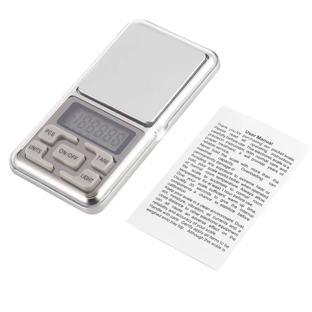 

Mini Digital Pocket Scale 200g 0.01g Precision g/tl/oz/ct/gn Weight Measuring for Kitchen Jewellery Gold Tare Weighing