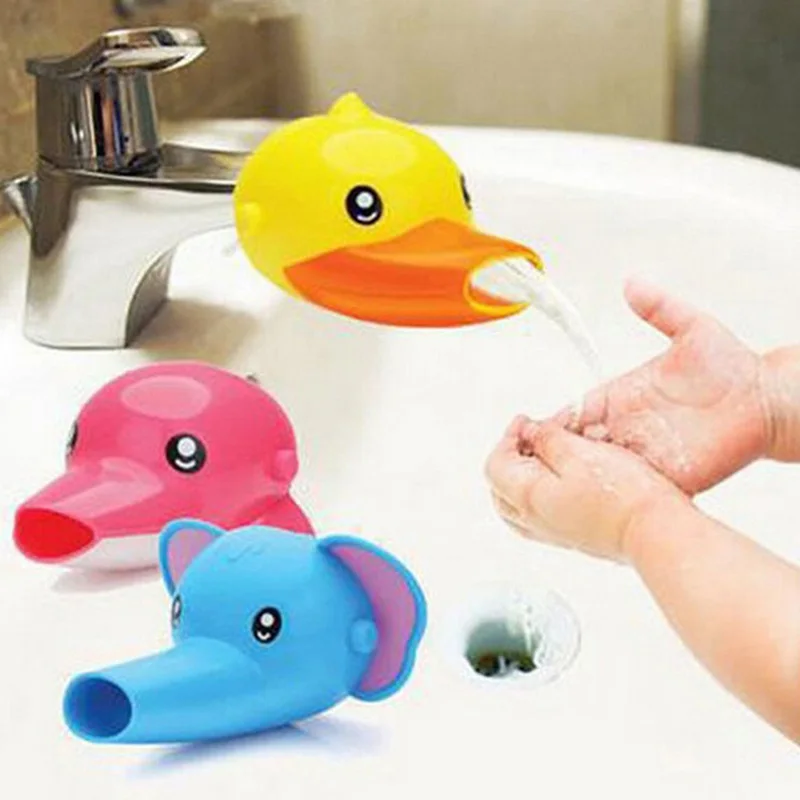 

Lovely Cartoon Faucet Extender For Kids Children Kid Hand Washing in Bathroom Sink Accessories