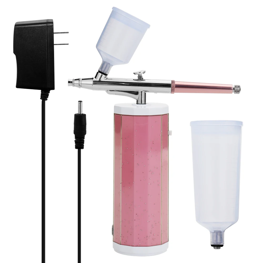 

Portable Airbrush Set Small Spray Pump Pen Air Compressor Kit Oxygen Inject Machine Skin Moisturizating Wrinkles Removing Device