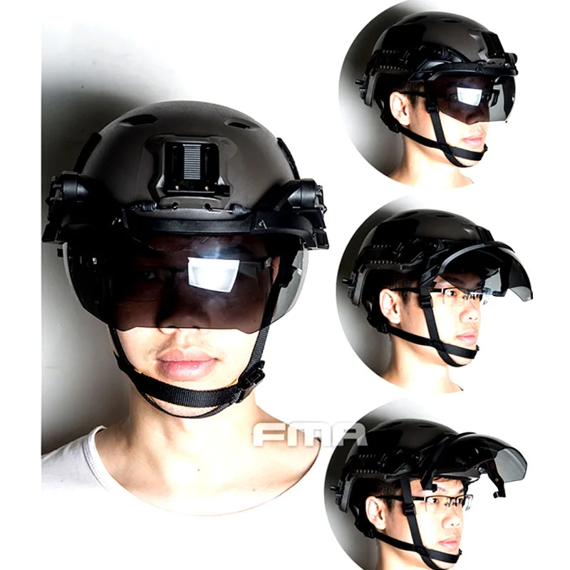 FMA 3 мм шлем ОП очки противотуманные линзы защитная маска для тактический шлем BK/DE/FG TB1297