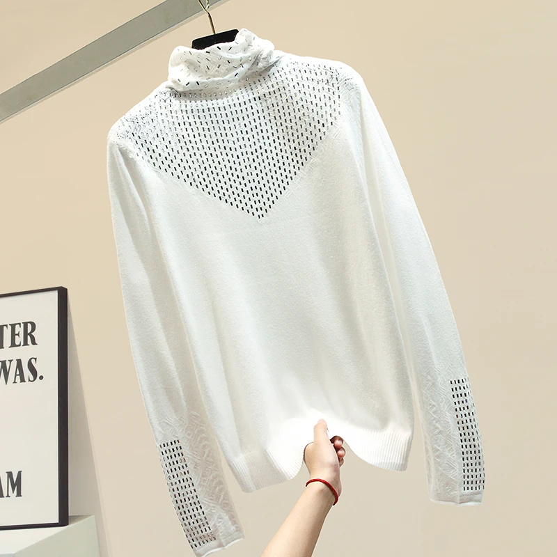 

Sweater Women 2020 New Thick Turtle-Neck Sequined Knit Shirt Loose-Fit Ladies Turtleneck Sweater Basic Tops Femme Jersey Mujer