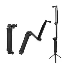 Трехполосная селфи ручная Складная палка монопод держатель для GoPro Hero штатив Стенд