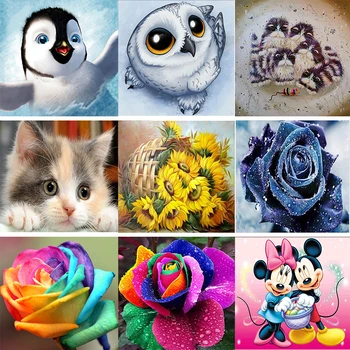 

5D Diy Full Round Drill Cartoon Princess Diamond Painting Lovely Animals Diamond Embroidery Cross Stitch Mosaic Home Decoration