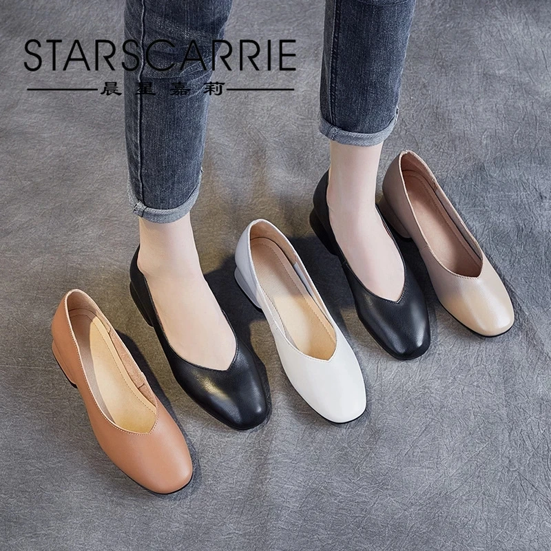 Женские туфли с закрытым носком в стиле ретро бабушкины повседневные удобные