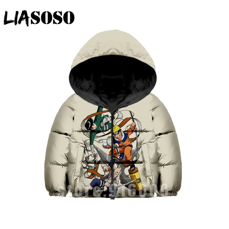 Детские толстовки Uzumaki Naruto с 3D принтом для мужчин и женщин; детские толстовки с капюшоном в стиле аниме; детский зимний пуховик; детские толстовки с капюшоном с героями мультфильмов в стиле Харадзюку