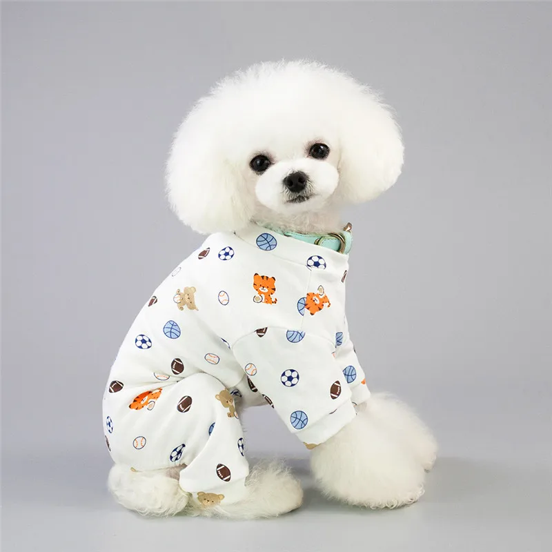 Хит, домашние пижамы для домашних животных, хлопковая одежда для собак, 6 размеров, чихуахуа, Йоркского щенка, одежда для собак, комбинезон, товары