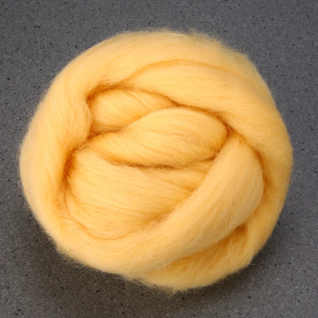 100g Natural Cream White Felting Wool Roving Needle Sewing Felting DIY Hand  Spinning Doll Needlework Raw Wool Felt - AliExpress