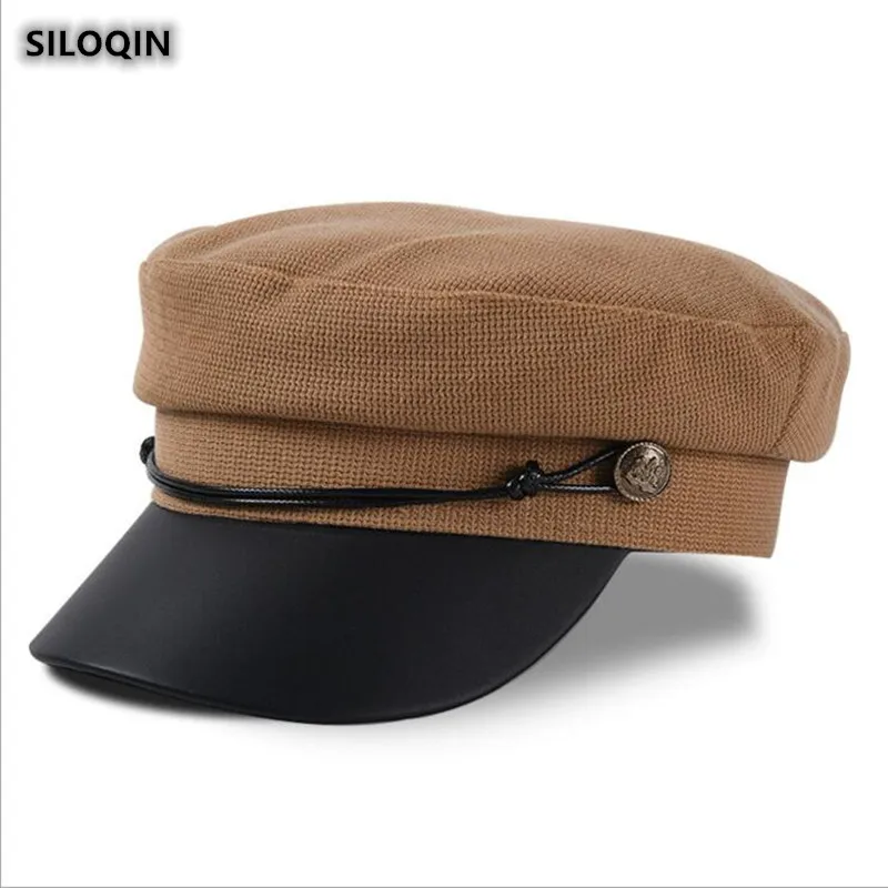 Шапка SILOQIN для пар новинка осенне-зимняя хлопковая винтажная шапка в стиле