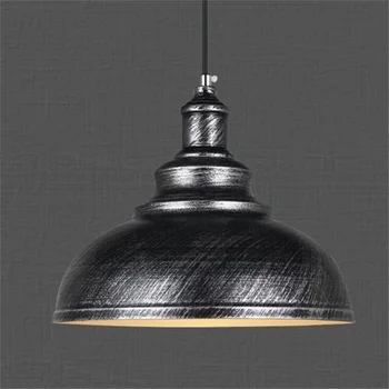 

Vintage pendant lights Nordic industrial restaurant kitchen night light black white E27 bulb loft bar living room hanging lamp