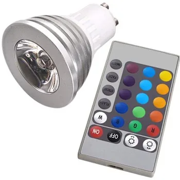 

Promotion! 3W GU10 16 Colors Changing RGB LED Light Bulb With Remote