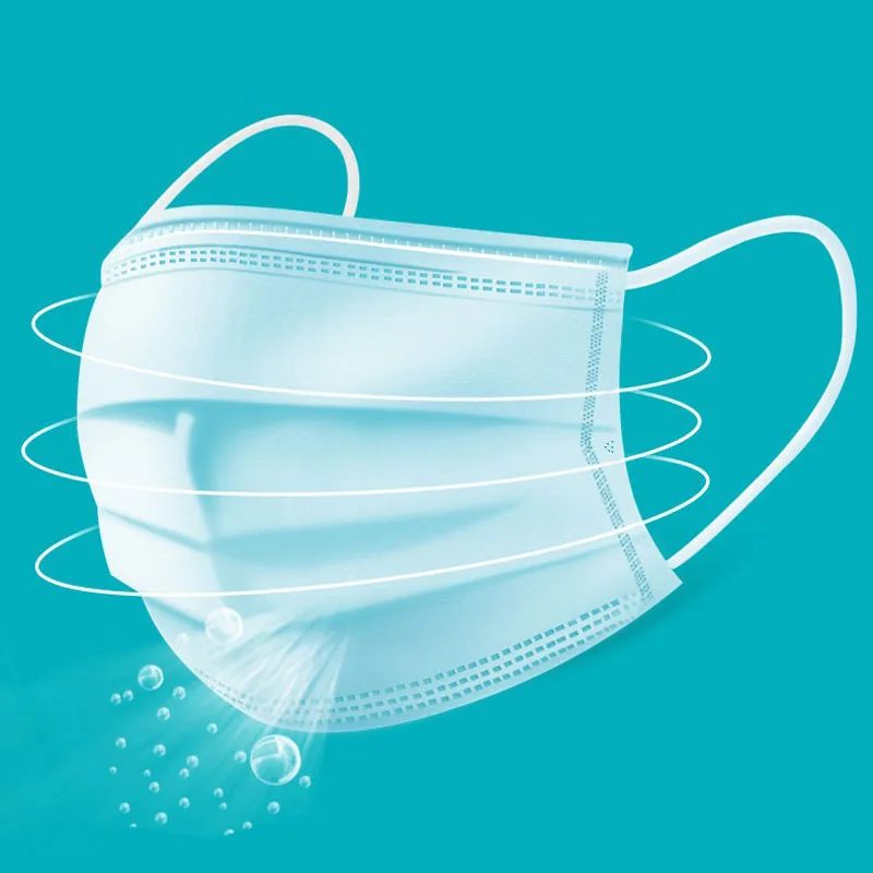 50pcs Disposable Mask Non-Woven Three-layer Filter For Unisex Anti-dust Mouth Nose Ear Hanging Safe proof face mouth masks | Аксессуары