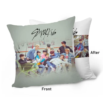 

Kpop Stray Kids Double-side Pillow PP Cotton Printing Sofa Cushion Stray Kids Car Waist Cushion Stray Kids Fans Gifts Drop Ship