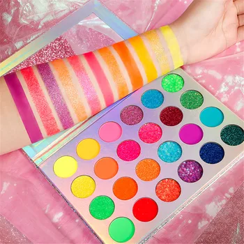 

24 Color Eyeshadow Pale-tte Glow Glitter Fluorescent Eye Shadows Luminous 24-color eye shadow colorful luminous eye shadow disc