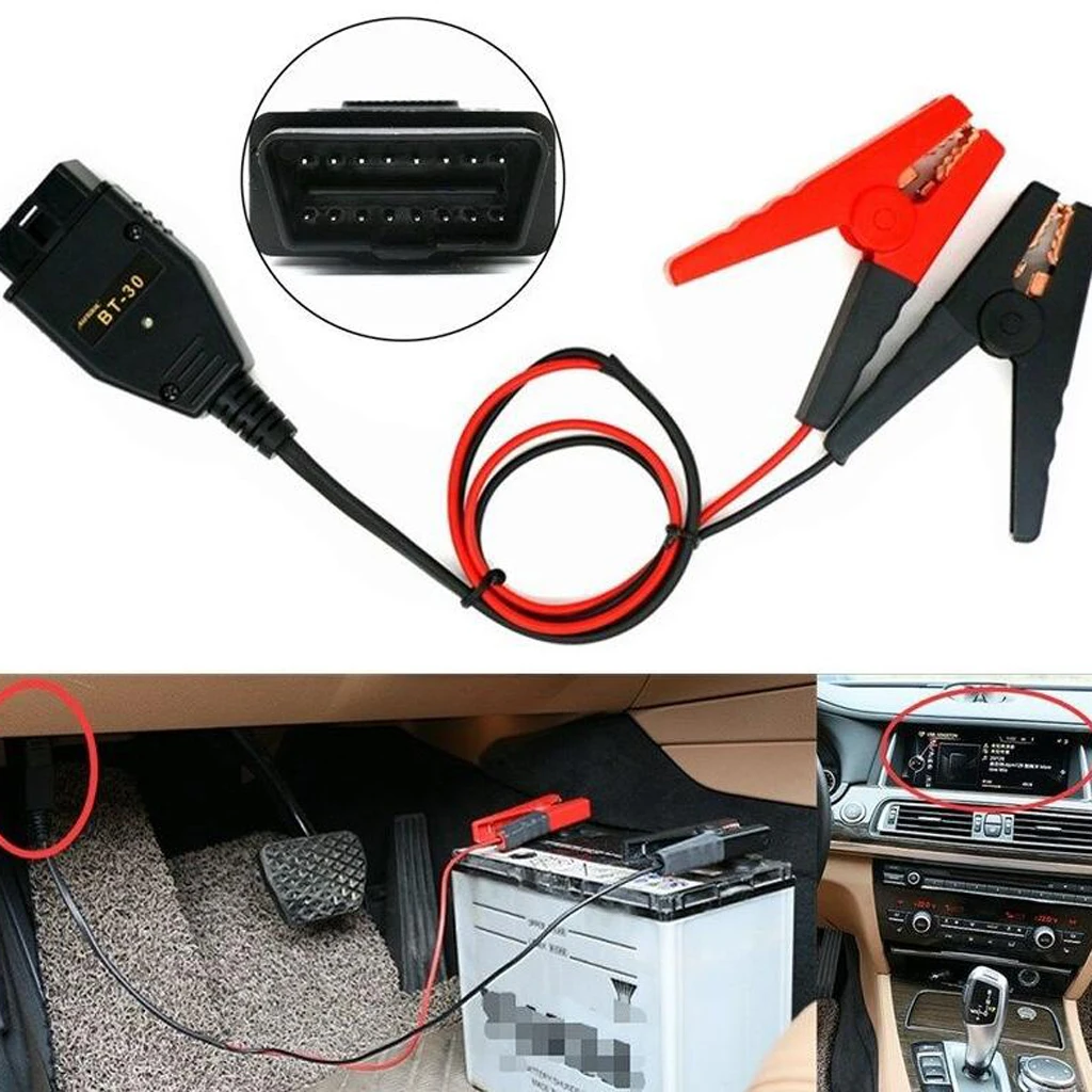

High Quality OBD2 OBDII Car Auto ECU Memory Saver Emergency Power Supply Battery Clips