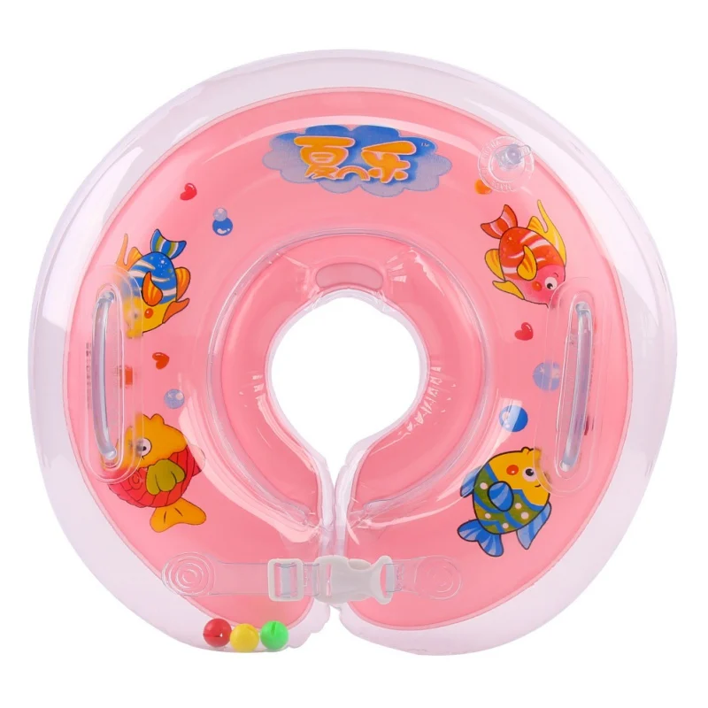 Детский бассейн, аксессуары, надувной круг, регулируемый, плавучее спасательное средство для купания, плавательный круг, круг для шеи - Цвет: Розовый