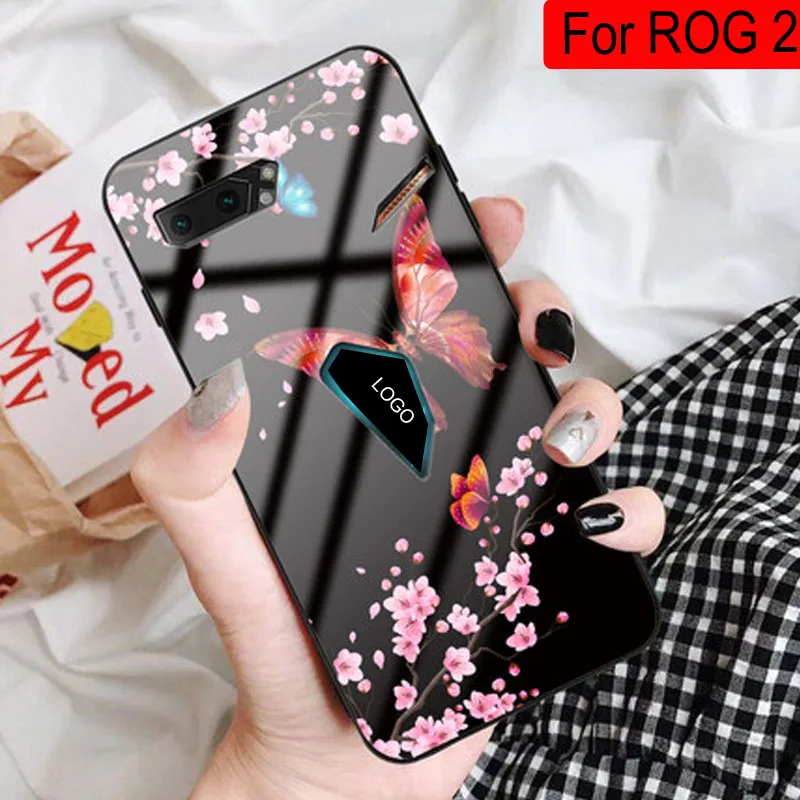 Чехол для Asus ROG Phone2 ZS660KL из закаленного стекла мягкий силиконовый чехол телефона 2