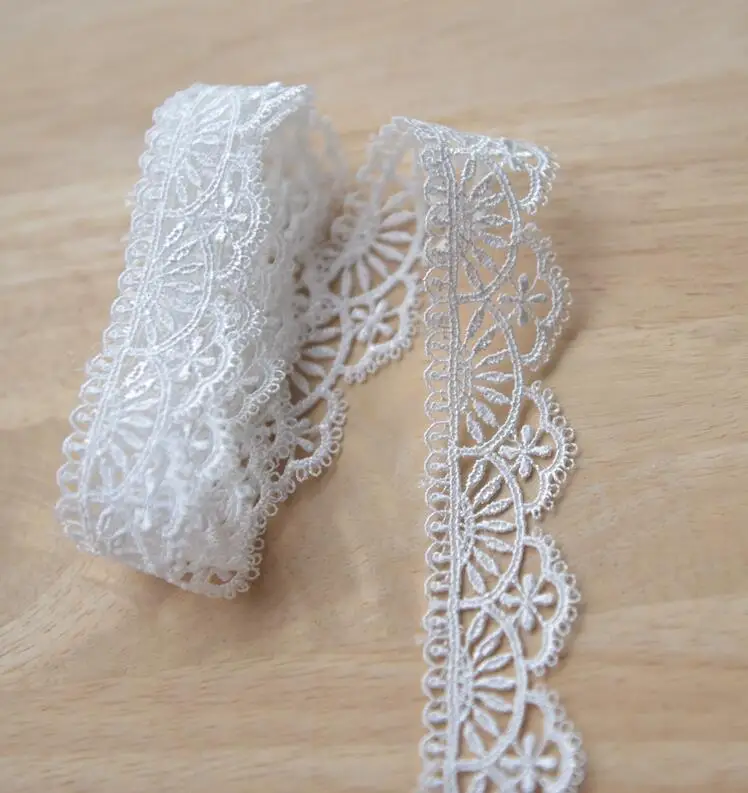 Lace Fabric 2 Yard/4 Yards Embroidered Net Lace Fabric Black White Lace Trim Ribbons DIY Sewing Handmade Craft Materials lace ribbon lace sewing supplies lace sewing accessories