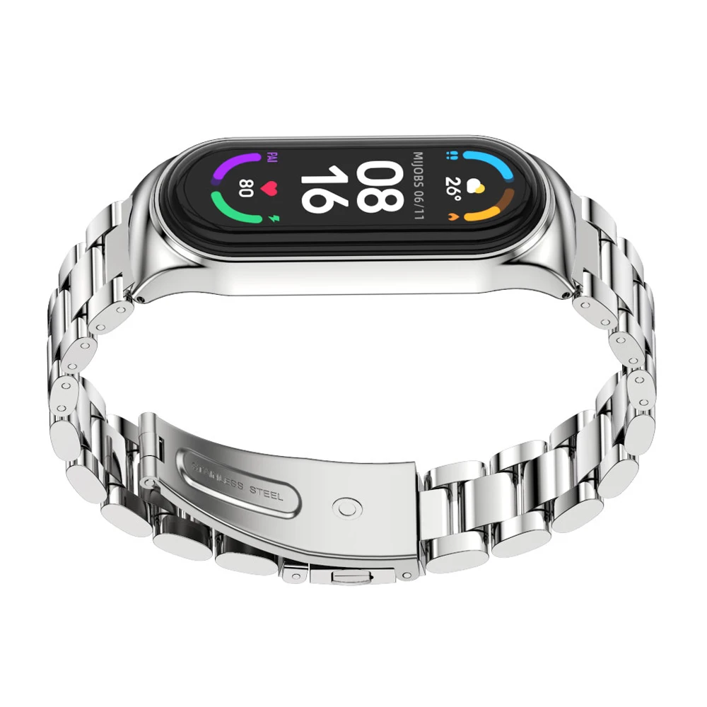Cinturino Per Mi Band 8 7 6 5 4 3 Metal Correa Mi Band 6 Bracciale Opaska Mi Band 5 Wristband Pulseira Miband Watch Bend Nfc