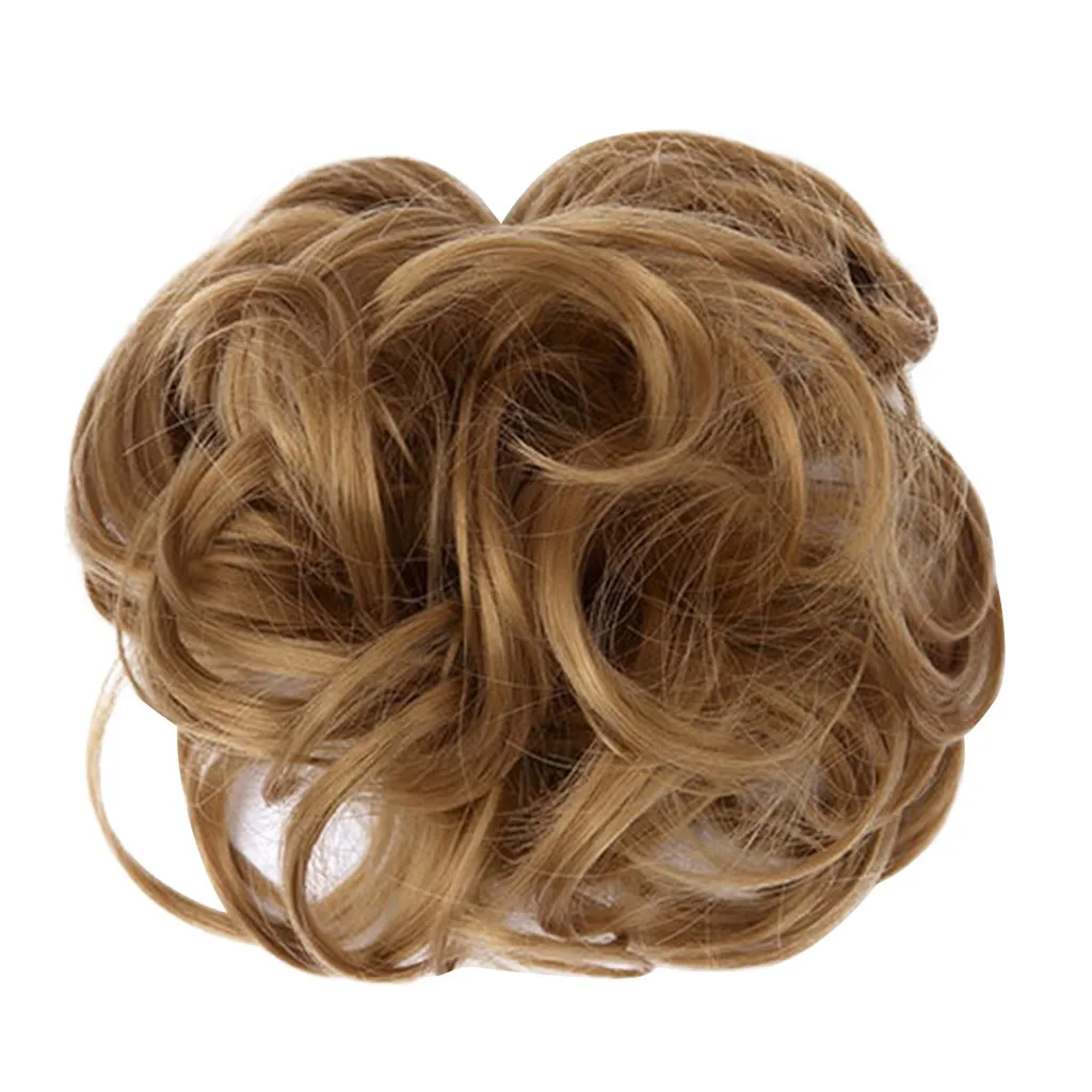 Эластичная веревка для волос для женщин и девочек, натуральные человеческие кудрявые грязные пучки волос, резинка для волос, накладные волосы, головной убор, повязка на голову# P30