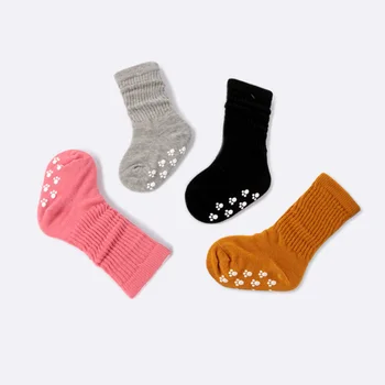

2019 children 1-6 years old socks warm solid sock only 1-3T size is non-slip boy calf sock girl Autumn wear 230