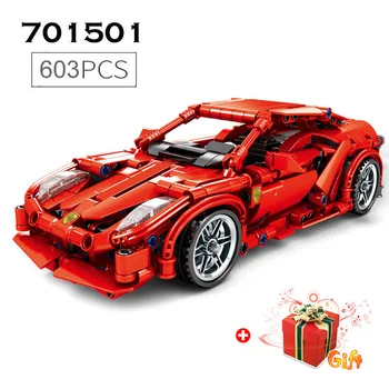 

Children FRR-458 Sports Car Building Blocks Toys Boys Pull Back Racing Model Toy Compatible With Technical Kids Toy Gifts