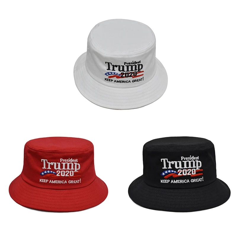 2020 new Trump embroidery fisherman hat unisex fashion street bucket hat red white Gorras fisherman hats
