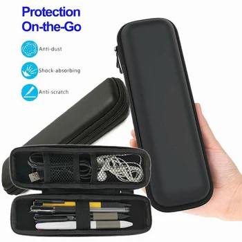 

Newly Portable Pen Pencil Case Hard Shell Holder Pouch Stationery Box Makeup Bag Black H66