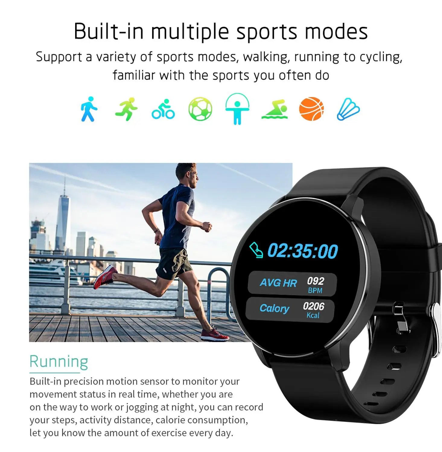 

Bluetooth Smart Watch R5 Men Women Heart Rate Sports Smartwatch Blood Pressure Music Control Smart Bracelet For Ios Android 2020