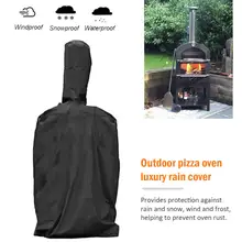 Водонепроницаемый чехол для печи для пиццы, ящик для барбекю, непромокаемый пылезащитный чехол из ткани Оксфорд с ПВХ покрытием, черный цвет, 58x45x168 см# BW