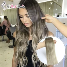 HiArt 100 г, человеческие волосы, уток, remy, волосы для наращивания, Balayage, волосы для наращивания, прямые волосы для наращивания, 18 дюймов, 20 дюймов, 22 дюйма